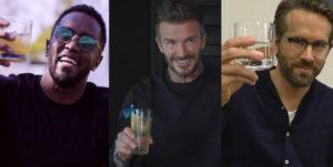 Ryan Reynolds, David Beckham, and Diddy with Diageo